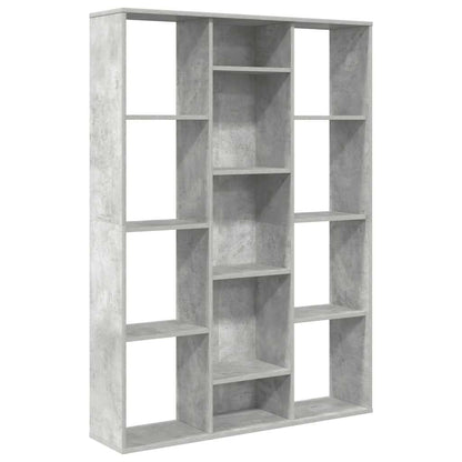 Raumteiler/Bücherregal Betongrau 100x24x140 cm Holzwerkstoff