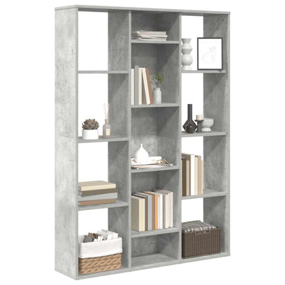 Raumteiler/Bücherregal Betongrau 100x24x140 cm Holzwerkstoff