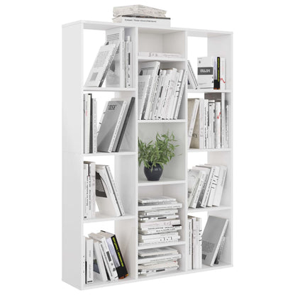 Raumteiler/Bücherregal Hochglanz-Weiß 100x24x140 cm
