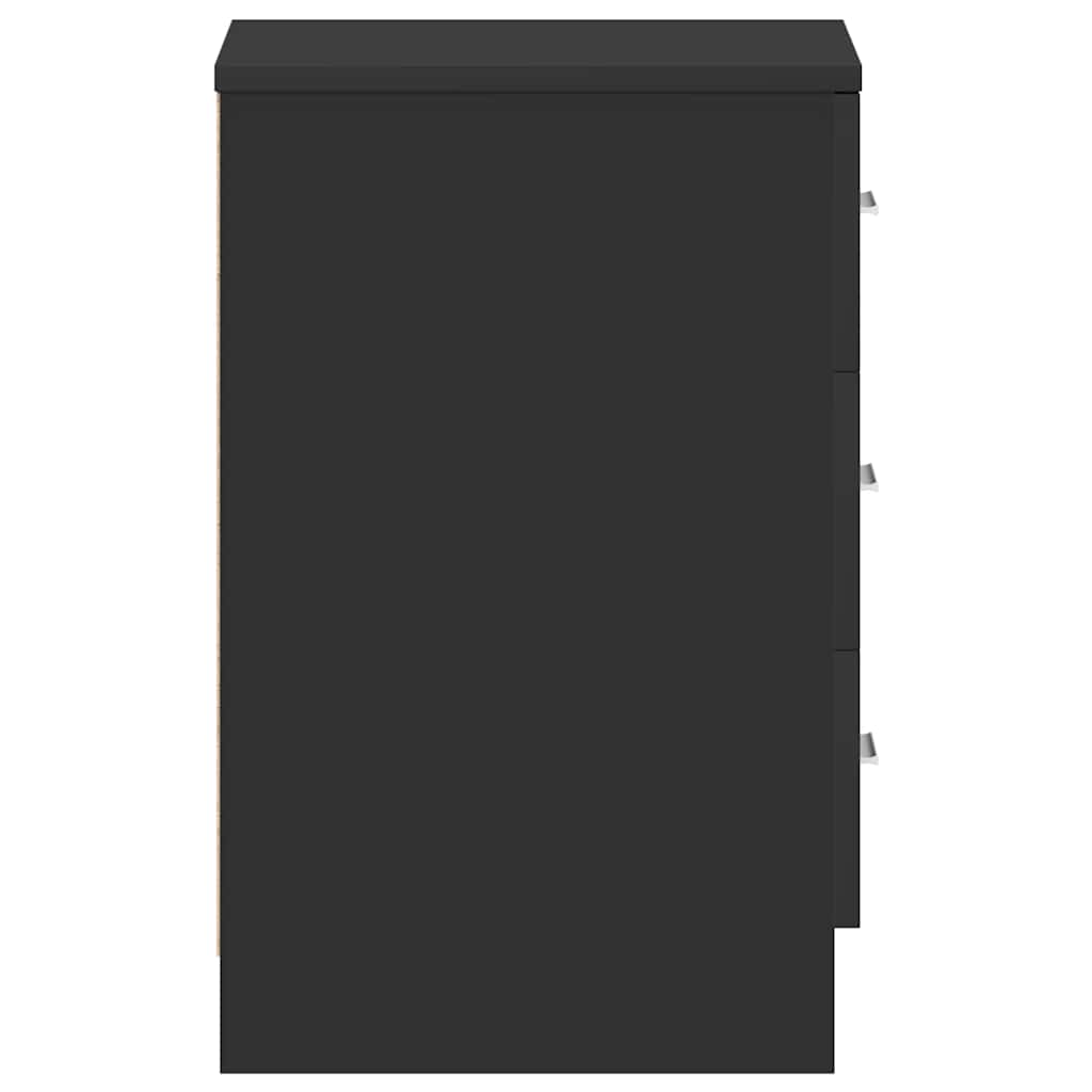 Nachttisch Schwarz 38x35x56 cm Holzwerkstoff