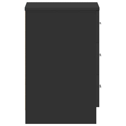 Nachttisch Schwarz 38x35x56 cm Holzwerkstoff