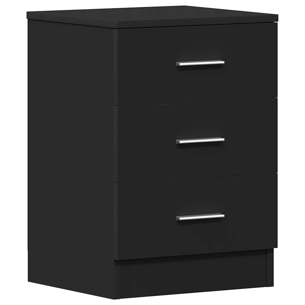 Nachttische 2 Stk. Schwarz 38x35x56 cm Holzwerkstoff