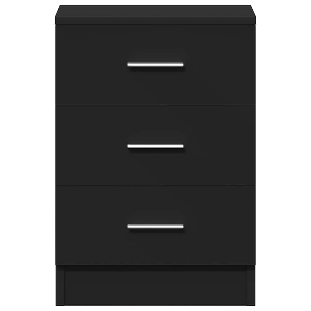 Nachttische 2 Stk. Schwarz 38x35x56 cm Holzwerkstoff