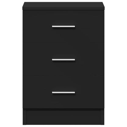 Nachttische 2 Stk. Schwarz 38x35x56 cm Holzwerkstoff