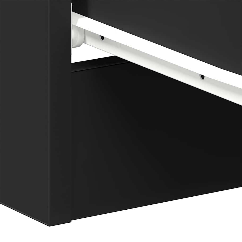Nachttische 2 Stk. Schwarz 38x35x56 cm Holzwerkstoff