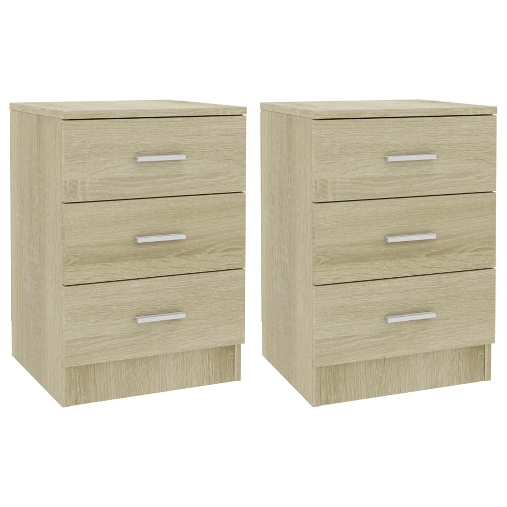 Nachttische 2 Stk. Sonoma-Eiche 38x35x56 cm Holzwerkstoff