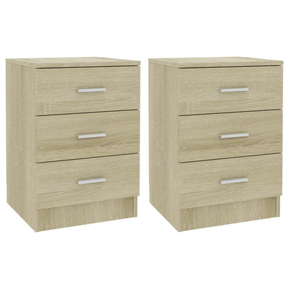 Nachttische 2 Stk. Sonoma-Eiche 38x35x56 cm Holzwerkstoff