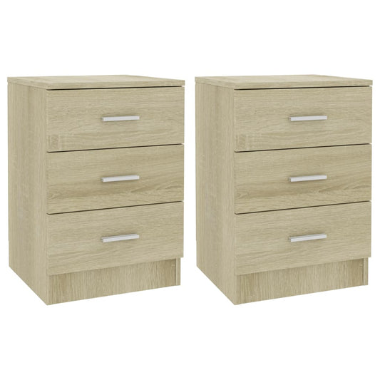 Nachttische 2 Stk. Sonoma-Eiche 38x35x56 cm Holzwerkstoff