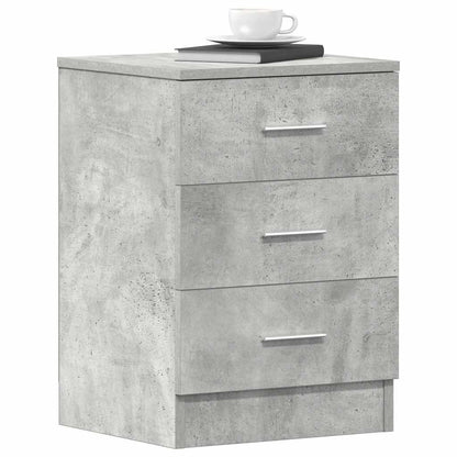 Nachttische 2 Stk. Betongrau 38x35x56 cm Holzwerkstoff