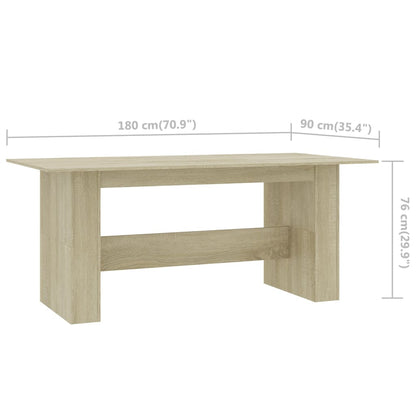 Esstisch Sonoma-Eiche 180x90x76 cm Holzwerkstoff