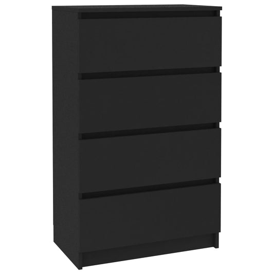 Skænk Sort 60x35x98,5 cm Træ Materiale