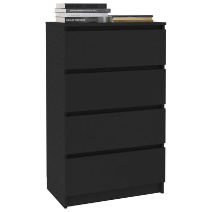 Skænk Sort 60x35x98,5 cm Træ Materiale