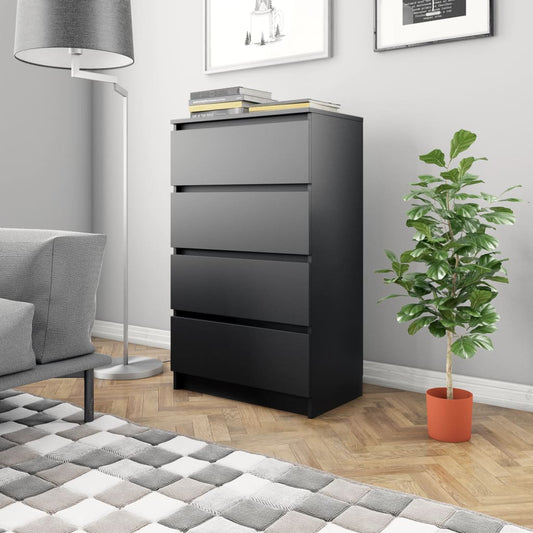 Skænk Sort 60x35x98,5 cm Træ Materiale