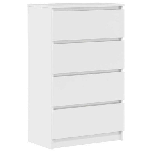 Skænk Højglans Hvid 60x35x98,5 cm Træmateriale