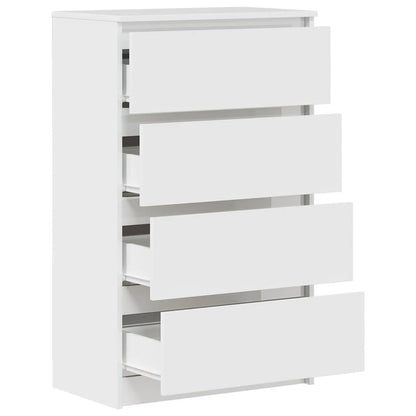 Skænk Højglans Hvid 60x35x98,5 cm Træmateriale