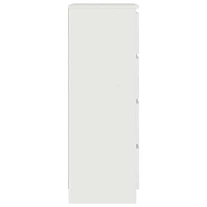 Skænk Højglans Hvid 60x35x98,5 cm Træmateriale