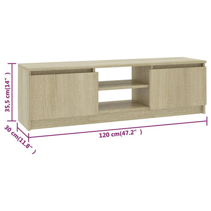 TV-Schrank Sonoma-Eiche 120×30×35,5 cm Holzwerkstoff
