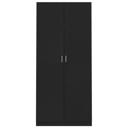 Kleiderschrank Schwarz 90x52x200 cm Holzwerkstoff