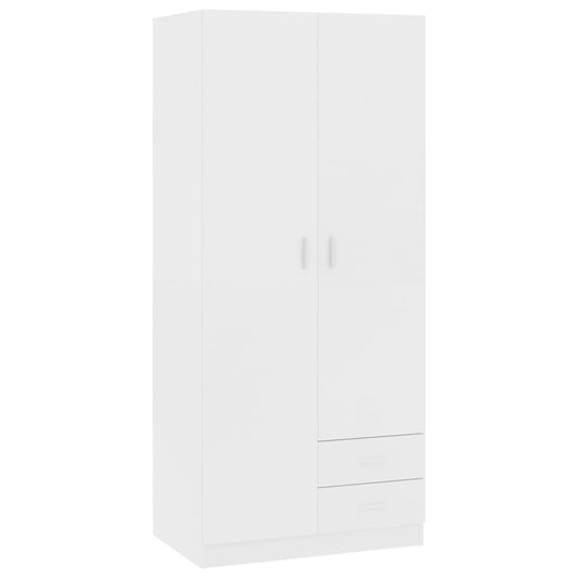 Kleiderschrank Weiß 80x52x180 cm Holzwerkstoff