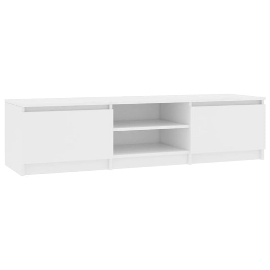 TV-skab Hvid 140×40×35,5 cm Træ Materiale