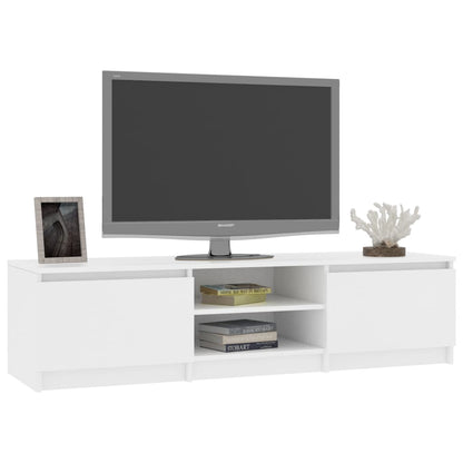 TV-skab Hvid 140×40×35,5 cm Træ Materiale