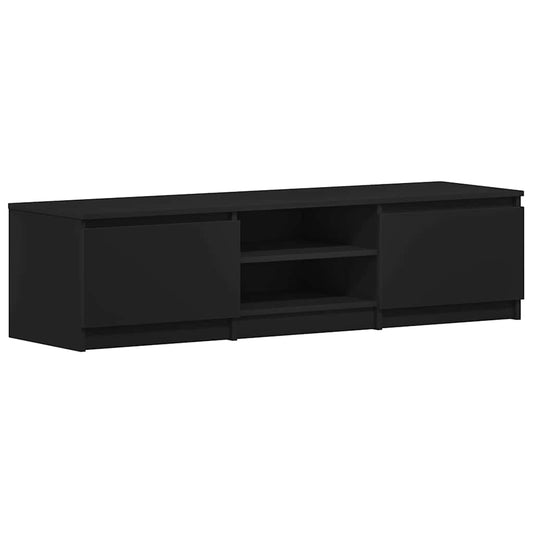 TV-skab Sort 140x40x35,5 cm Træ Materiale