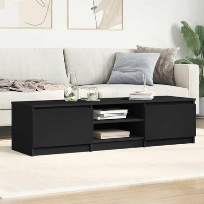TV-skab Sort 140x40x35,5 cm Træ Materiale