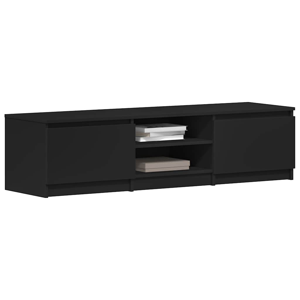 TV-skab Sort 140x40x35,5 cm Træ Materiale