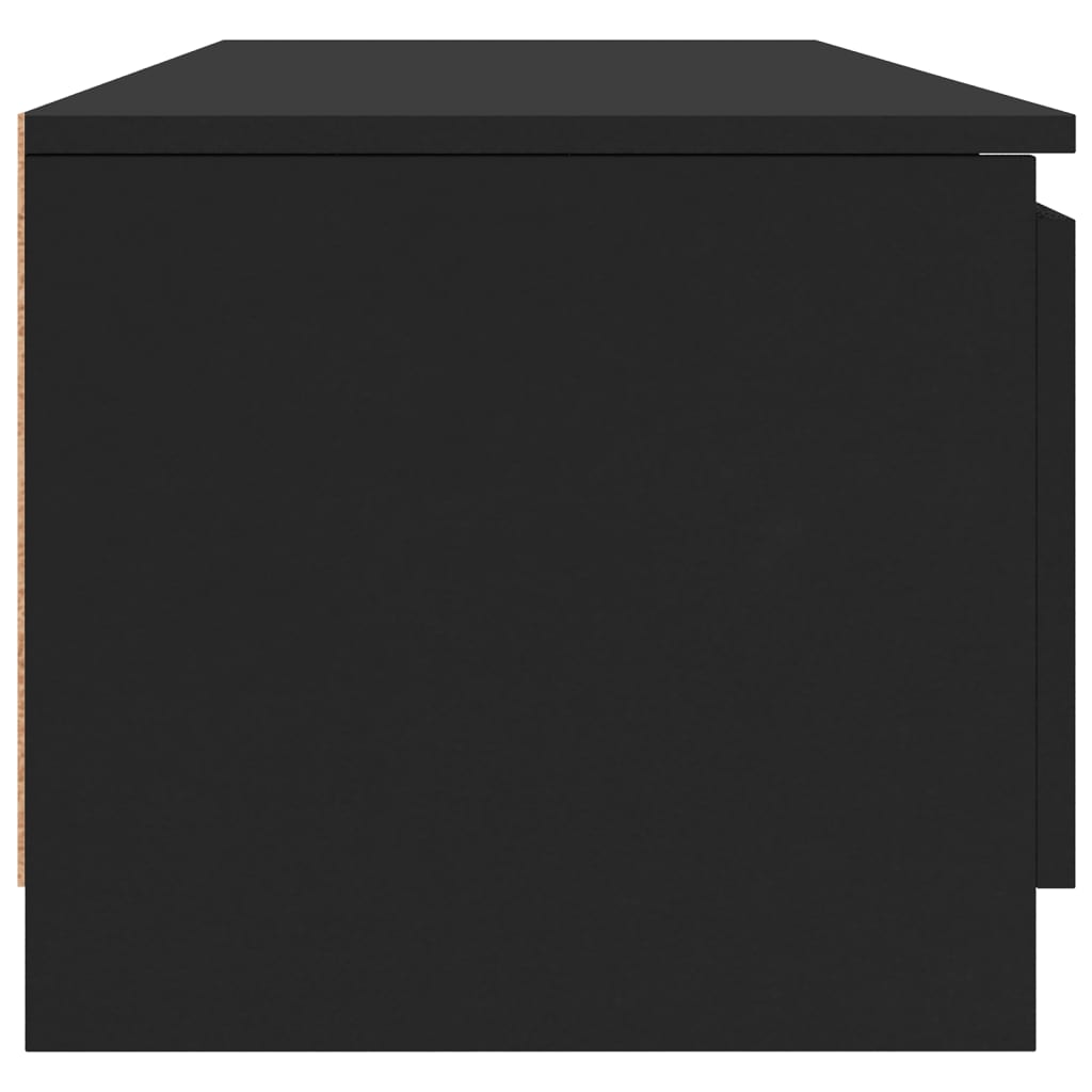 TV-skab Sort 140x40x35,5 cm Træ Materiale