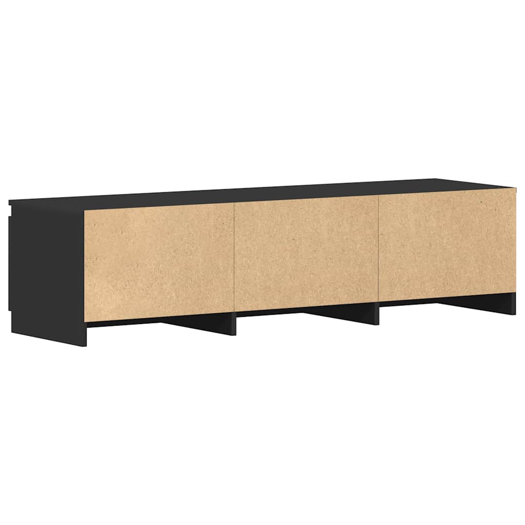 TV-skab Sort 140x40x35,5 cm Træ Materiale