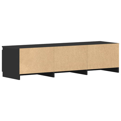 TV-skab Sort 140x40x35,5 cm Træ Materiale