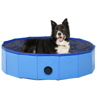 Hundepool Faltbar Blau 80 x 20 cm PVC