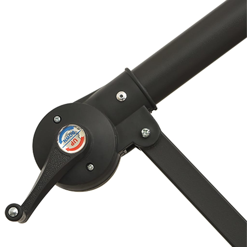 Cantilever paraply med LED-belysning og stålstang 300 cm azurblå
