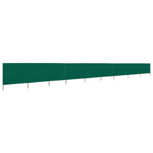 9-teiliges Windschutzgewebe 1200 x 80 cm Grün