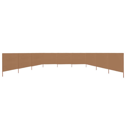 9-teiliges Windschutzgewebe 1200 x 120 cm Taupe