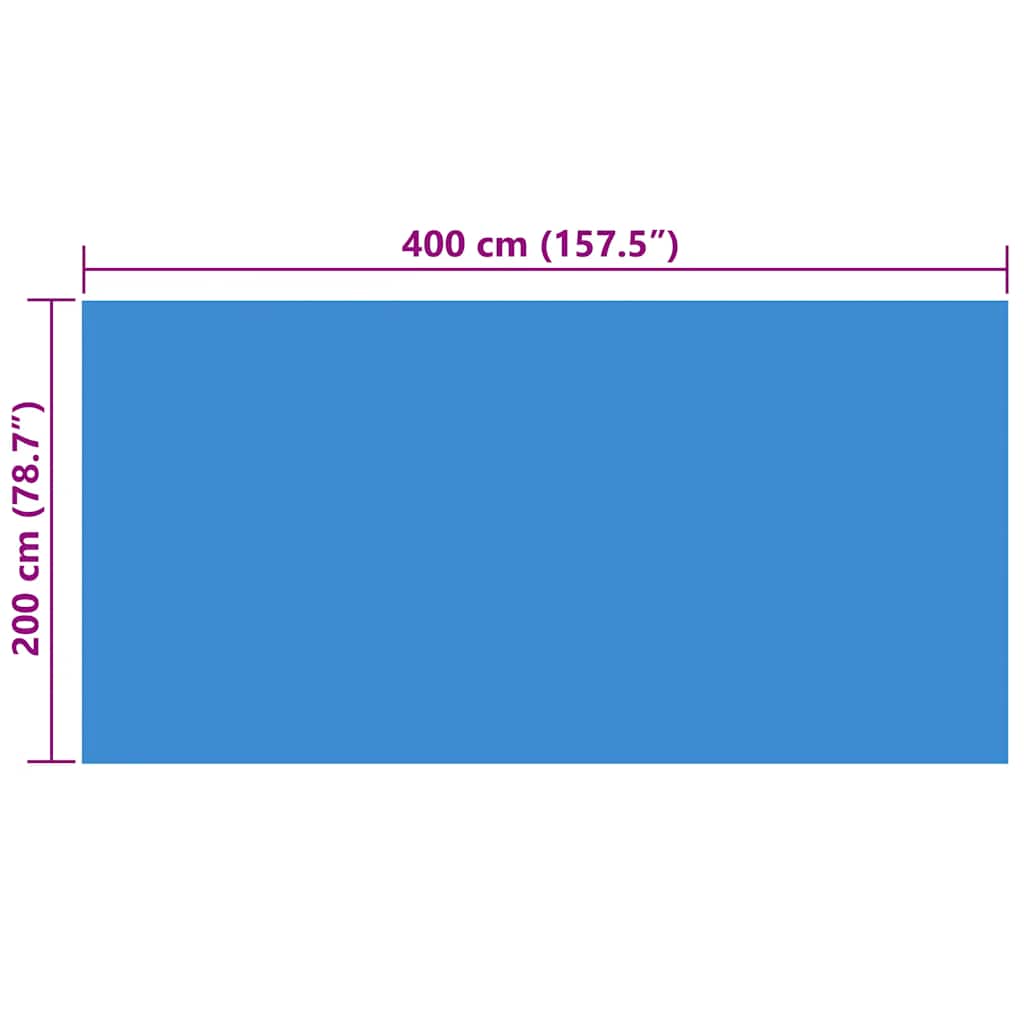 Poolabdeckung Blau 400×200 cm PE