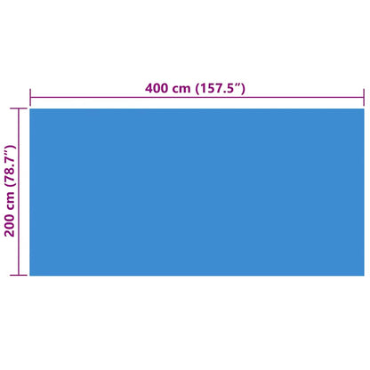Poolabdeckung Blau 400×200 cm PE