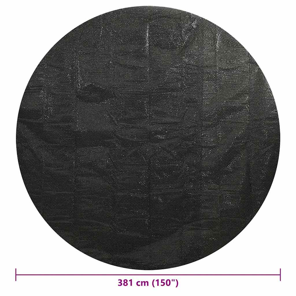 Poolabdeckung Schwarz 381 cm PE