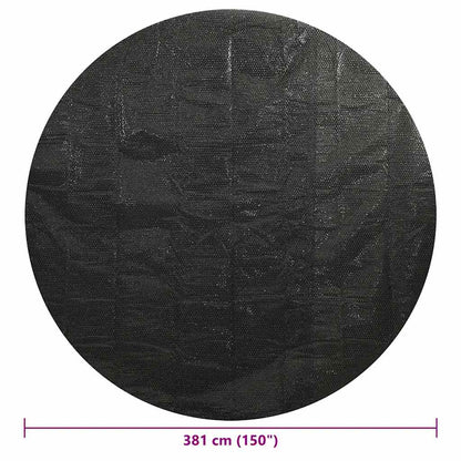 Poolabdeckung Schwarz 381 cm PE