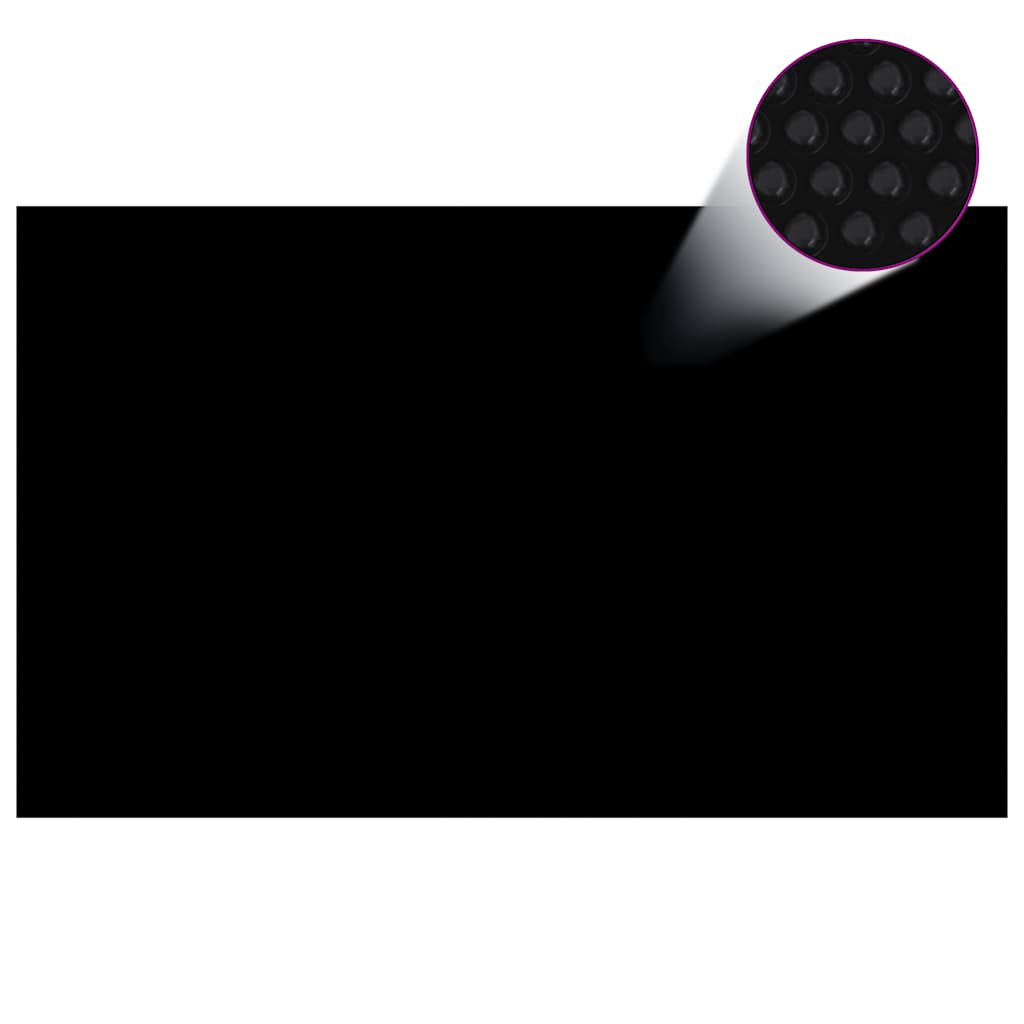 Poolabdeckung Schwarz 260x160 cm PE