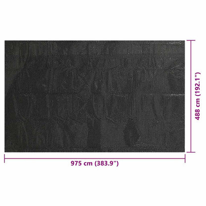Poolabdeckung Schwarz 975×488 cm PE