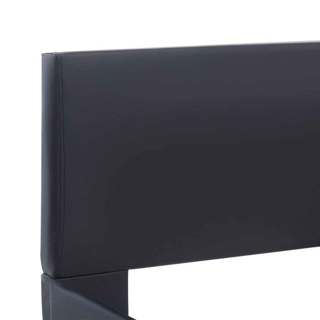 Bettgestell mit LED Schwarz Kunstleder 180x200 cm