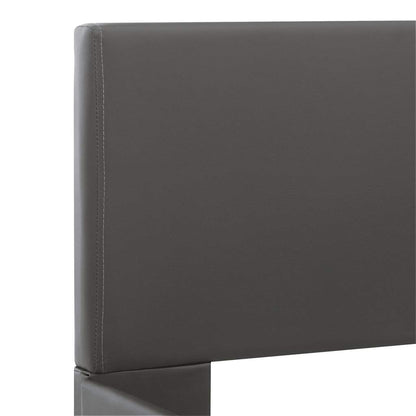 Bettgestell mit LED Grau Kunstleder 120×200 cm