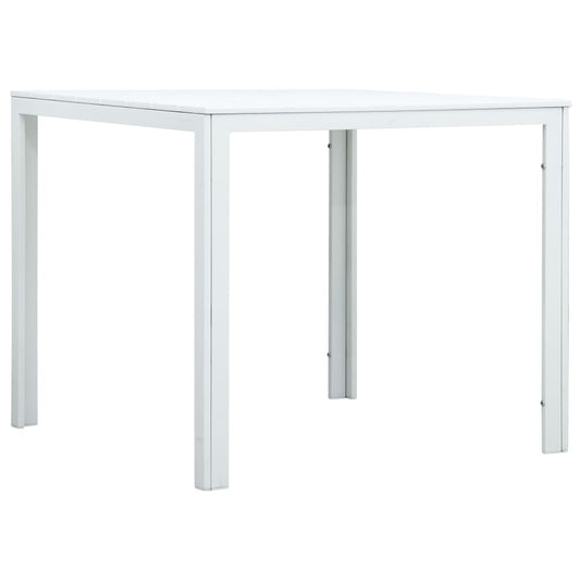 Sofabord Hvid 78x78x74 cm HDPE Trælook