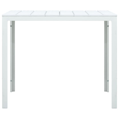 Couchtisch Weiß 78x78x74 cm HDPE Holzoptik