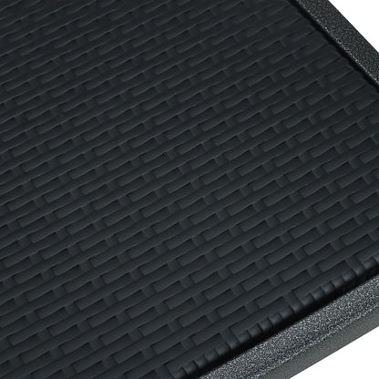 Havestole 2 stk Sort Plastic Rattan Look