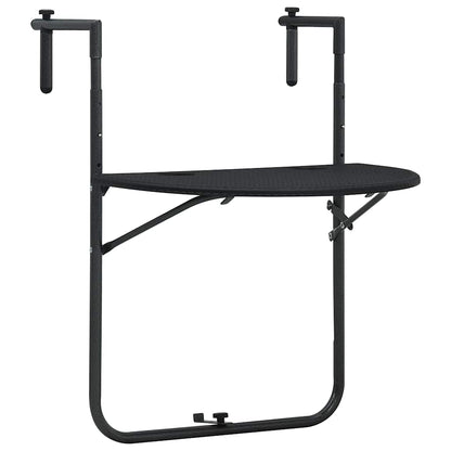 Balkon-Hängetisch Schwarz 60x64x83,5 cm Kunststoff Rattan-Optik