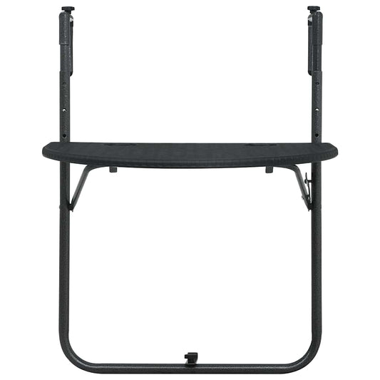 Balkon-Hängetisch Schwarz 60x64x83,5 cm Kunststoff Rattan-Optik