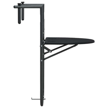 Balkon-Hängetisch Schwarz 60x64x83,5 cm Kunststoff Rattan-Optik