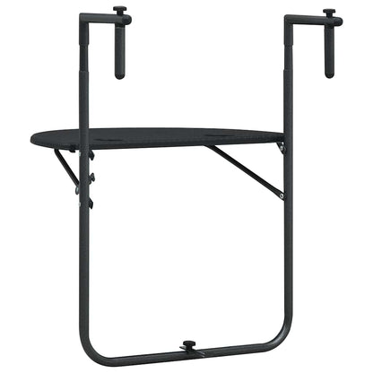 Balkon-Hängetisch Schwarz 60x64x83,5 cm Kunststoff Rattan-Optik